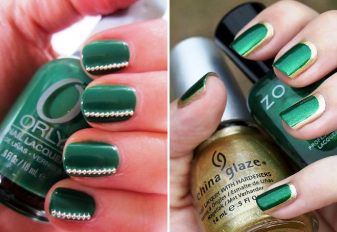green wedding manicure
