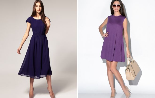 ретро фиолетовое платье