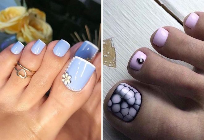 beautiful pedicure for summer 2019