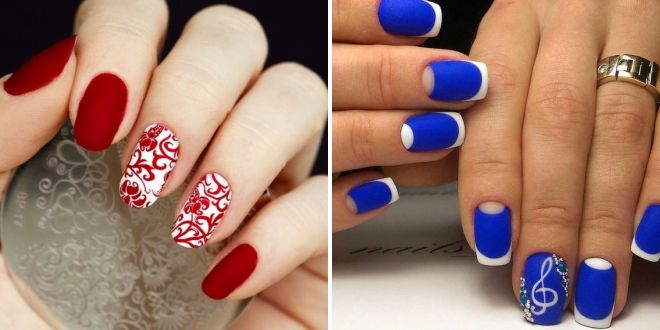 matte patterned nails