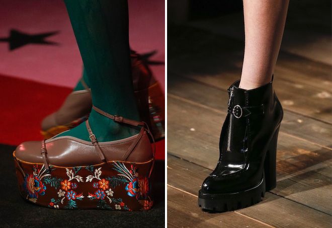 женские ботинки на платформе 2017