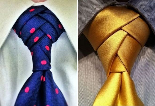 виды завязывания галстуков