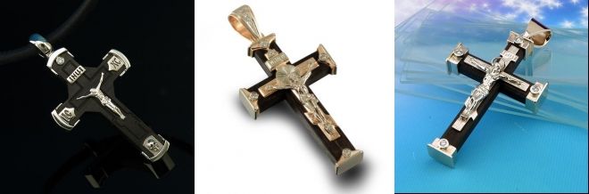 Деревянный крестик с золотом мода