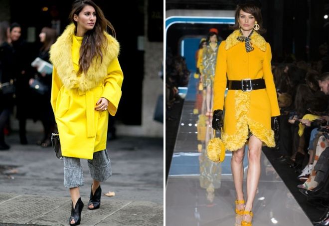 what to combine yellow coat with