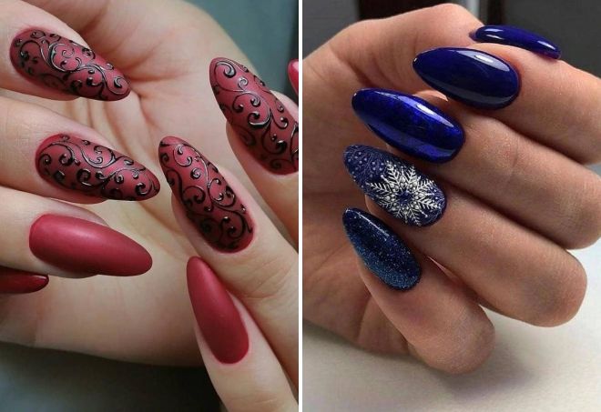 красивый зимний дизайн ногтей