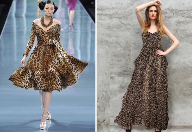 платье из леопардовой ткани