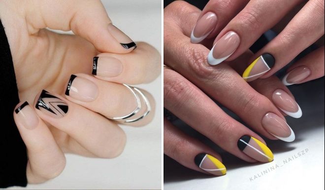 manicure 2019 french geometry