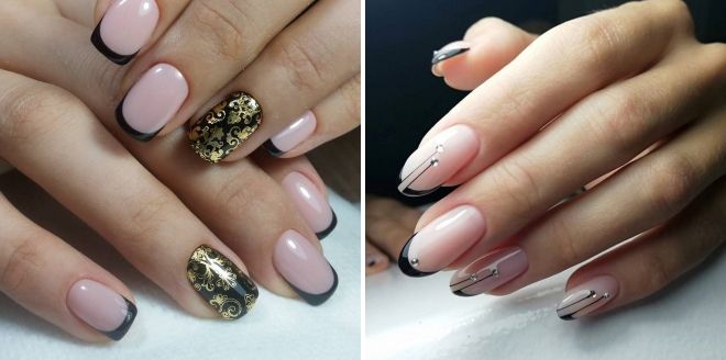 french nails with design
