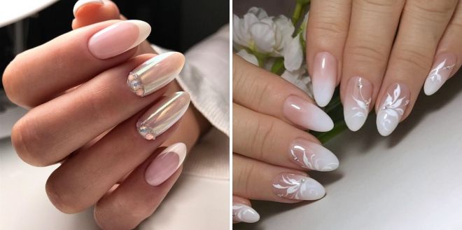 stylish french manicure with design