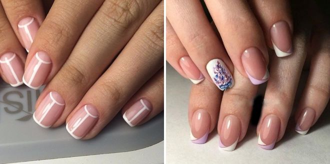 manicure french design for short