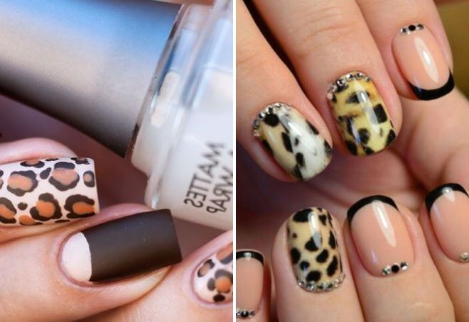 leopard manicure with holes
