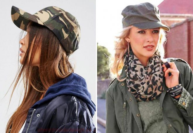 women's military style caps