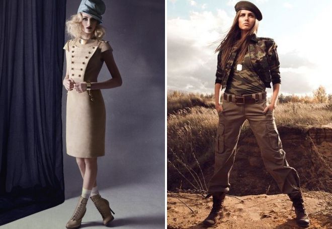 military style in women's clothing