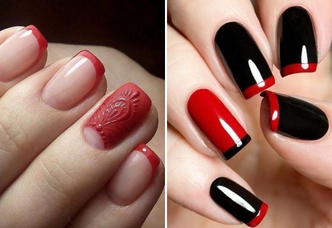 manicure 2017 red french
