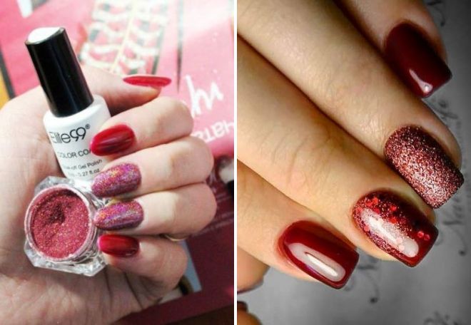 red manicure 2017 with rub