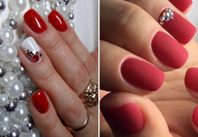trendy red manicure 2017