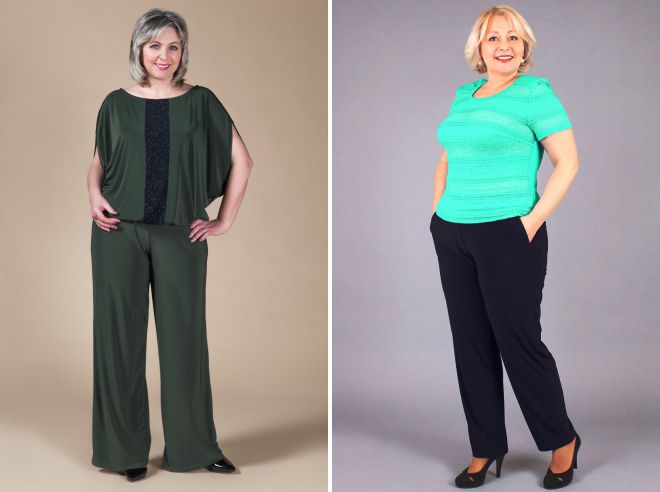 Летние брюки для полных женщин за 50 лет