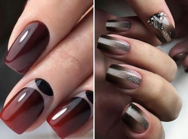 brown ombre manicure 2019