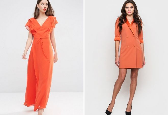 красивые оранжевые платья