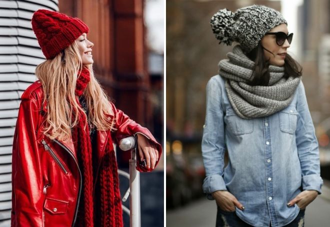 Шапки и шарфы зима 2019-2020