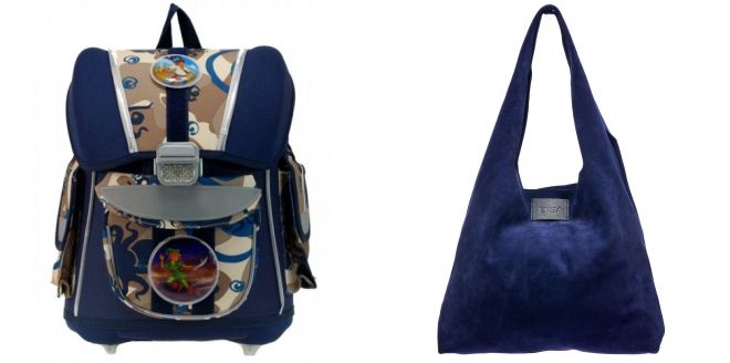 женская синяя замшевая сумка