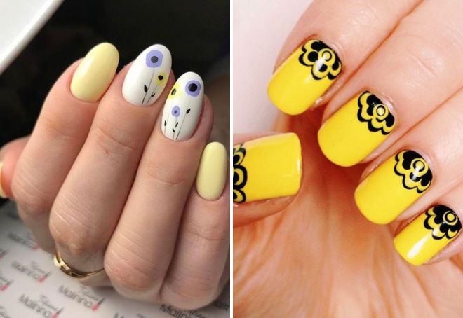 yellow nail polish ideas