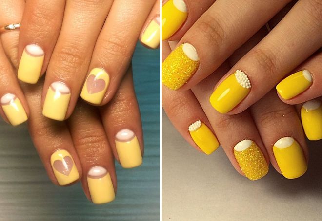 yellow moon manicure