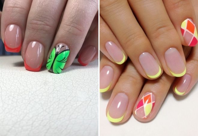 french summer manicure for short nails