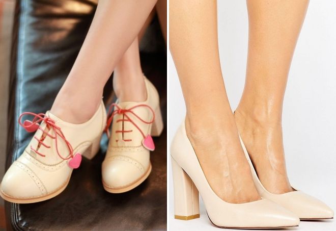 cream colored shoes