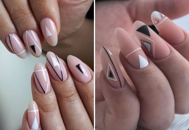 geometry on almond-shaped nails