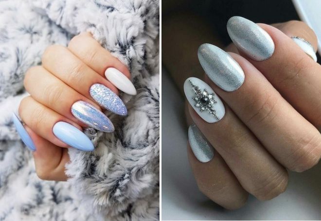 New Year's nail design 2019 with rubbing