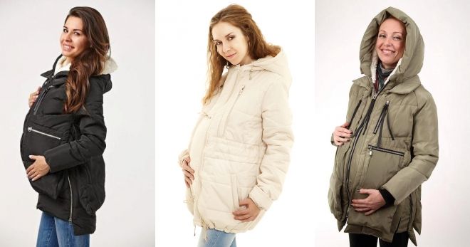 Зимняя куртка-бомбер для беременных