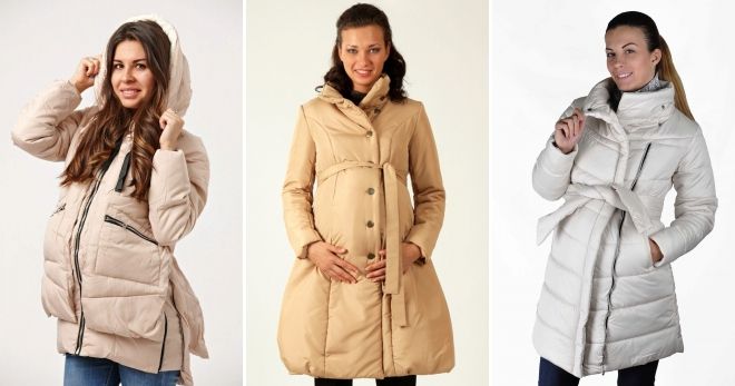 Модные женские зимние куртки для беременных