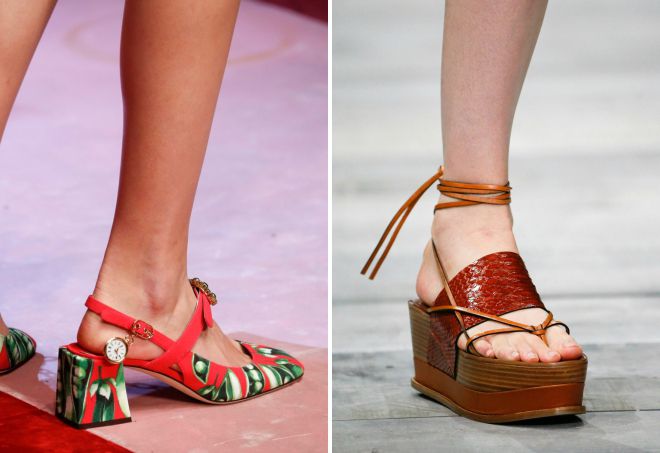 модные тенденции обуви весна лето 2018