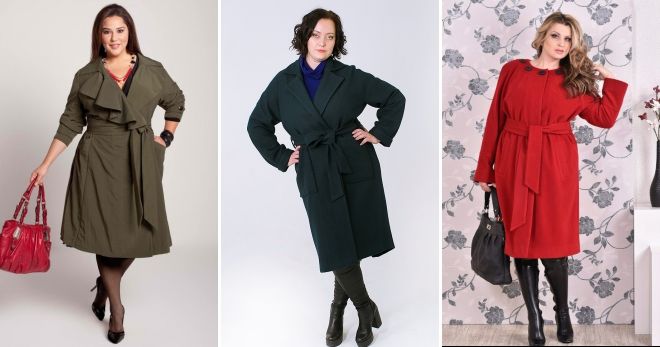 Модные пальто 2019 для полных халат