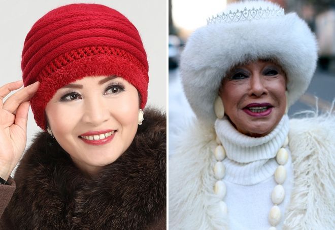 зимняя шапка для женщины 50 лет