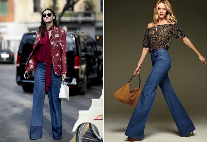 женские джинсы клеш 2020