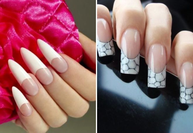 white manicure 2018 for long nails