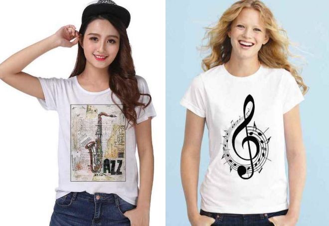 футболки с музыкальными принтами