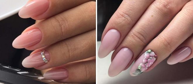 pink nude manicure 2019