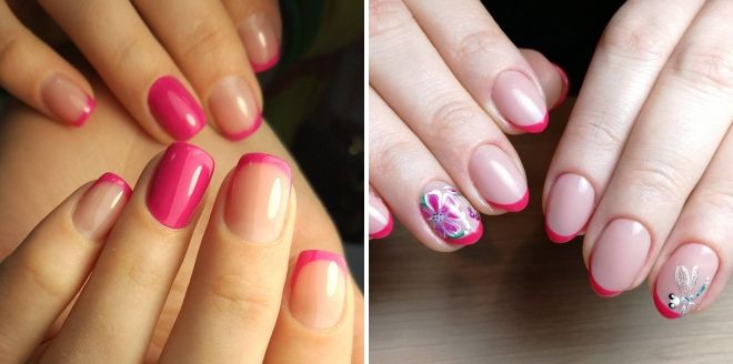 pink french manicure 2019