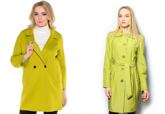 bright green color on the coat