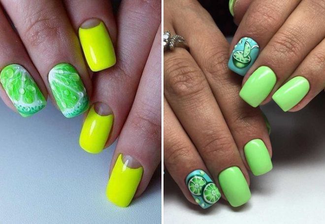 green nail design