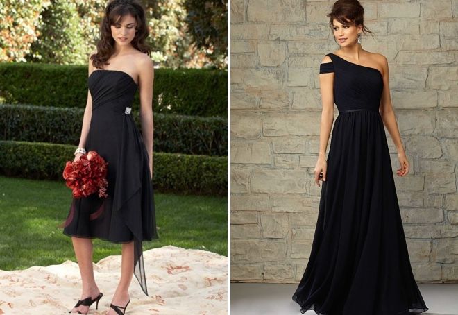 черное платье на свадьбу в качестве гостя