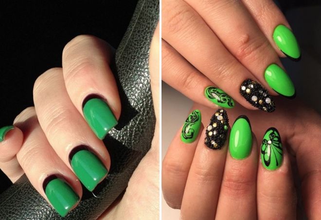 black green manicure