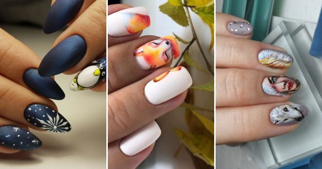Manicure winter 2019-2020 patterned style