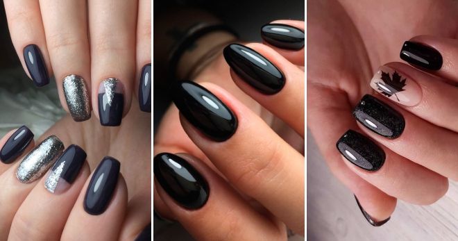 Solid manicure for winter 2020 design