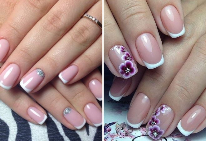 pale pink french manicure