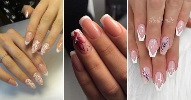 Fashionable French manicure 2019 for long nails