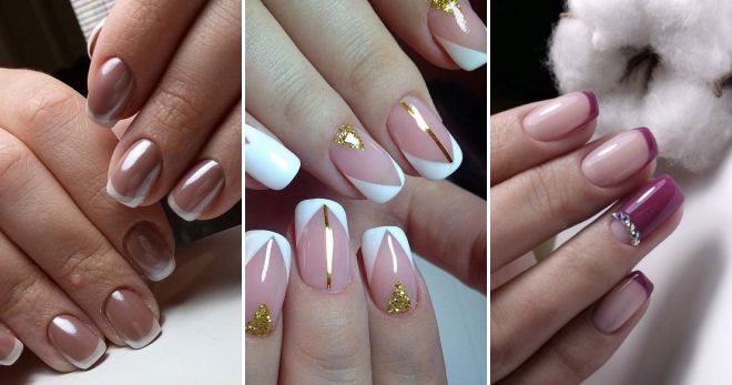 Fashionable French manicure 2019 for short nails ideas